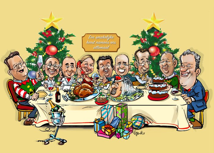 De meest uniek gepersonaliseerde kerst en eindejaars kaarten bestel je hier Karikatuur
